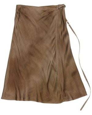 Acne Studios Wrap Midi Skirt - Brown