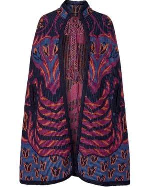 Etro Jacquard Cape - Purple