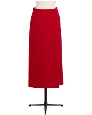 Dior Mid-Length Wrap Skirt - Red