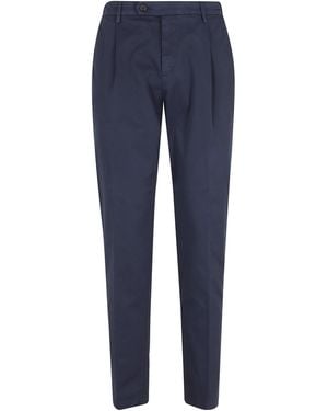 Eleventy Casual Trousers With Belt Loops - Blue
