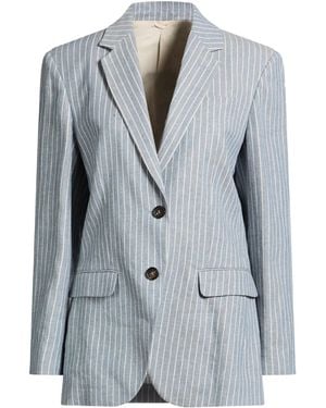 Brunello Cucinelli Single-Breasted Blazer - Blue