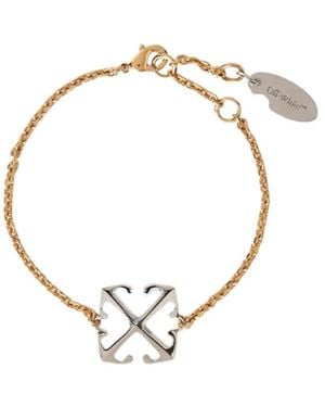Off-White c/o Virgil Abloh Arrow Logo Engraved Bracelet - Metallic
