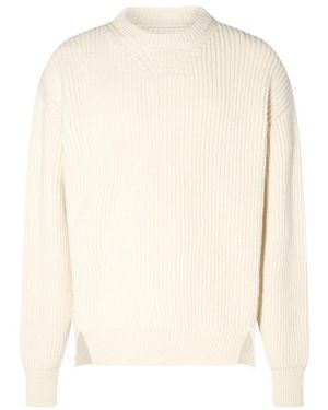 Jil Sander Crewneck Knitted Jumper - White