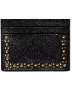 Miu Miu Leather Card Holder - Black