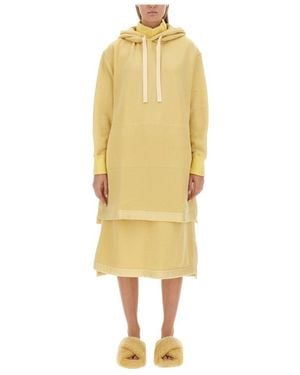 Jil Sander Oversized Fit Hoodie - Yellow