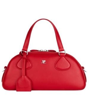 Courreges Courrèges Friday Bowling Top Handle Bag - Red