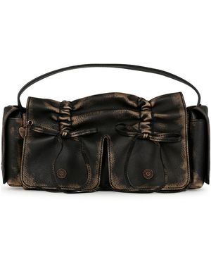 Acne Studios Ruched Pocket Shoulder Bag - Black