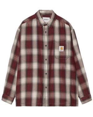Carhartt Harlin Check Long-Sleeve Shirt - Brown
