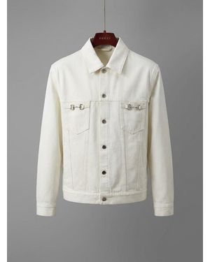 Gucci Horsebit Detailed Collared Jacket - Grey
