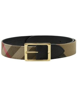 Burberry Check Pattern Buckle Belt - Multicolour