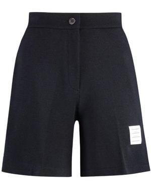 Thom Browne Logo Patch Shorts - Blue