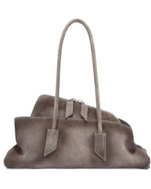 The Attico The La Passeggiata Small Top Handle Tote Bag - Brown