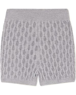Dries Van Noten Target Cutout Shorts - Gray