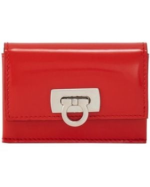 Ferragamo Gancini Buckle Design Clip - Red