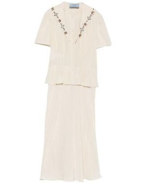 Prada Short Sleeve Dress - White