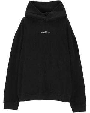 Maison Margiela Long-Sleeved Hooded Sweatshirt - Black