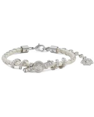 Versace Medusa Embellished Charm Bracelet - White