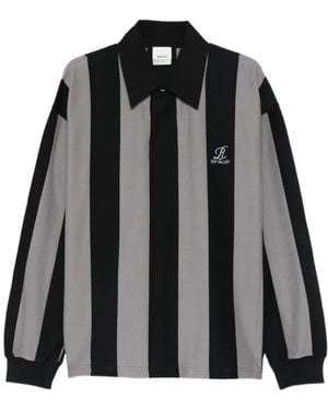 Agolde Long-Sleeved Polo Shirt - Black
