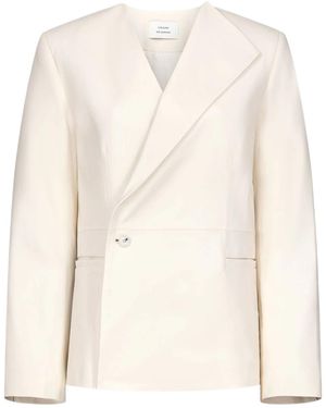 Loulou de Saison Long-Sleeved Leather Jacket - Natural