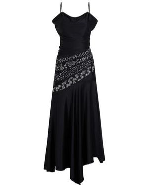 Rabanne Rhinestone Slip Gown - Black