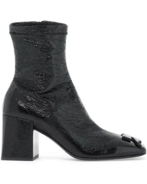 Courreges Reedition Vinyl Ankle Boots - Black