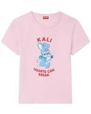 KENZO Bunny Graphic T-Shirt - Pink