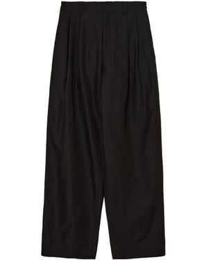 Ssstein Wool Blend Casual Trousers - Black