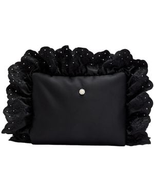 Simone Rocha Soft Nylon Clutch - Black