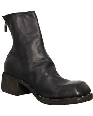 Guidi Back-Zip Short Boots - Black