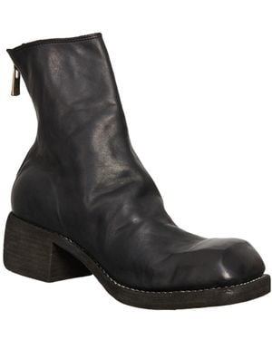 Guidi Back-Zip Short Boots - Black