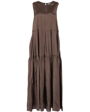 Aspesi Gathered Dress - Brown