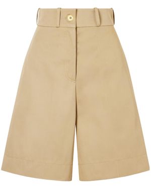Patou Embroidered Shorts - Natural