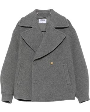 Moschino Long-Sleeve Casual Jacket - Gray