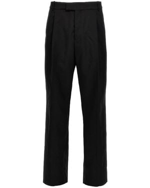 McQueen Gabardine Trousers - Black