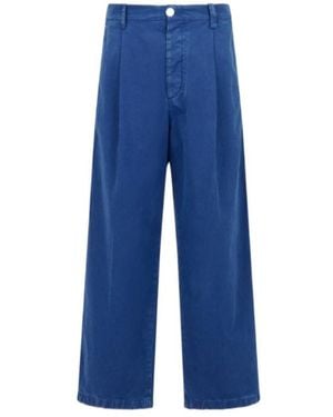 Marni Pleated Wide-Leg Trousers - Blue