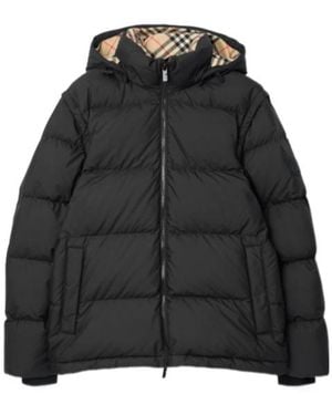 Burberry Detachable Sleeve Bideford Puffer Jacket - Black