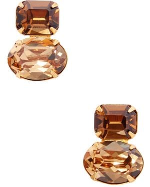Jennifer Behr Maureen-Tone Crystal Earrings - White