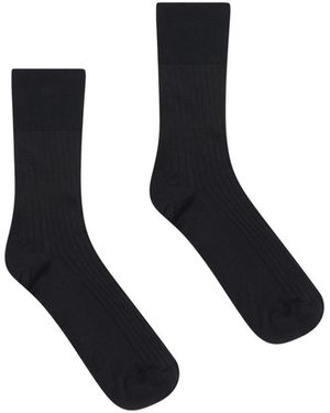 Wolford Luxury Cotton Rib Socks - White