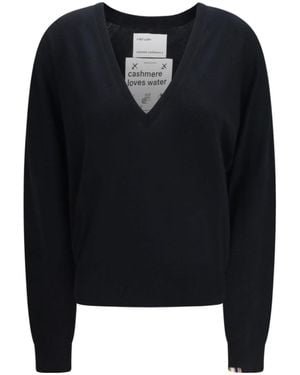 Extreme Cashmere Collin V-Neck Knitted Jumper - Black