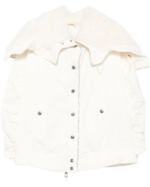 Ermanno Scervino Fur-Trimmed Puffer Jacket - White