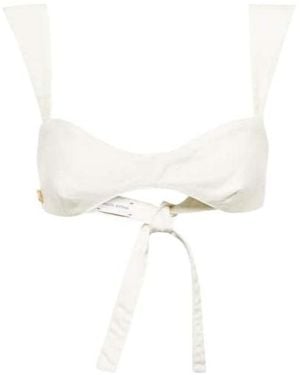Magda Butrym Denim Bralette - White