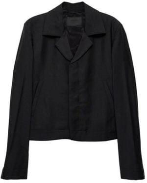 Prada Long-Sleeved Cropped Jacket - Black