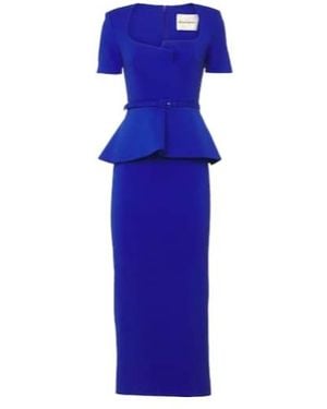 Roland Mouret Short Sleeve Dress - Blue