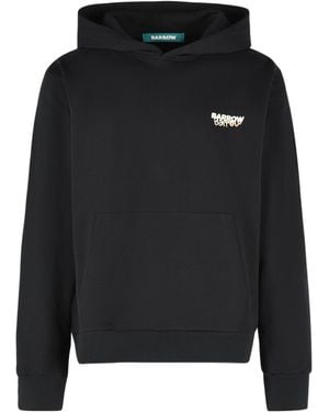 Barrow Graphic Bear Print Hoodie - Black