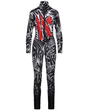 Moncler Printed Jumpsuit - Red