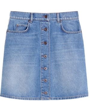 Weekend by Maxmara Denim Mini Skirt - Blue