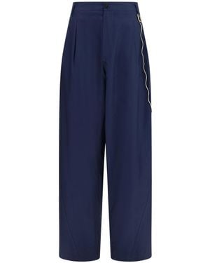 DARKPARK Phebe Chain Detail Wide-Leg Trousers - Blue