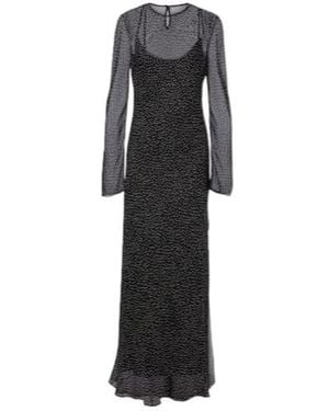 SIR. Polka-Dot Silk Maxi Dress - Black
