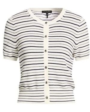 Rag & Bone Striped Knitted Sweater - White