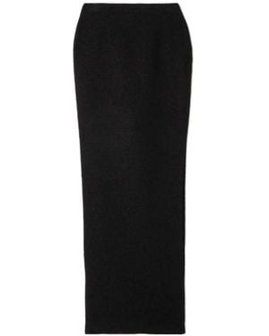 Alessandra Rich Wool-Blend Bouclé Maxi Skirt - Black
